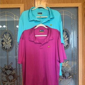 Striped Polo Shirts in Pink and Blue Bundle XXL